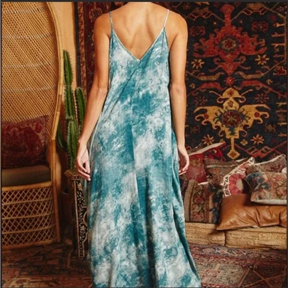 Tie Dye Sleeveless Maxi Dress - Picture 4 of 4